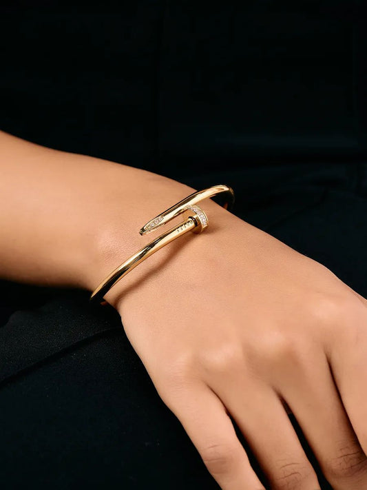 Gold Embellished Nail Bracelet