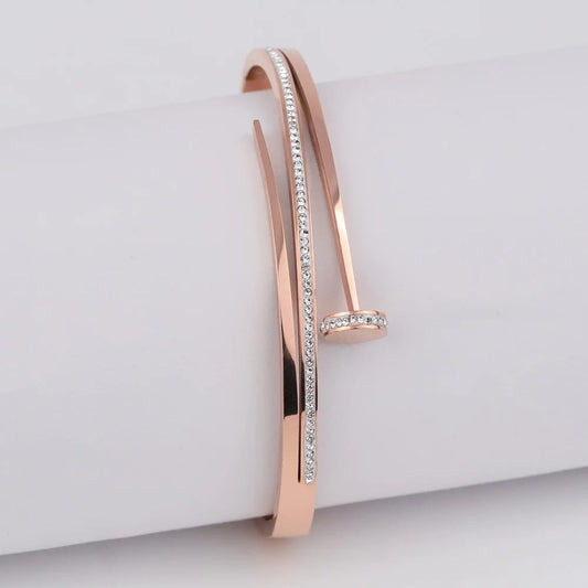 Rose Gold Nail Studed Bracelet