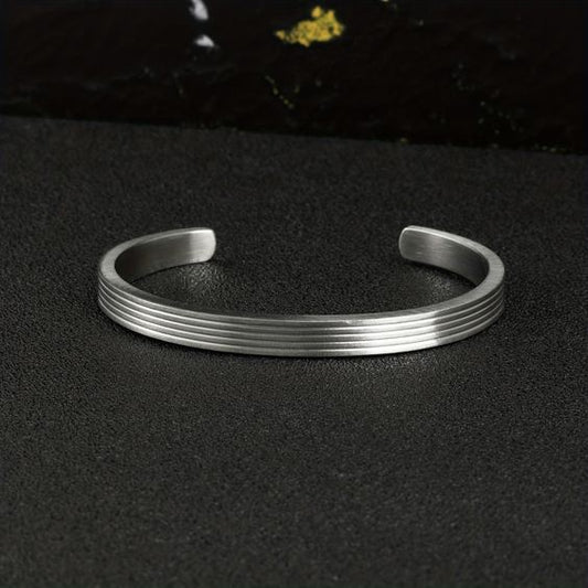 Oxidised Silver Vintage Mens Bracelet